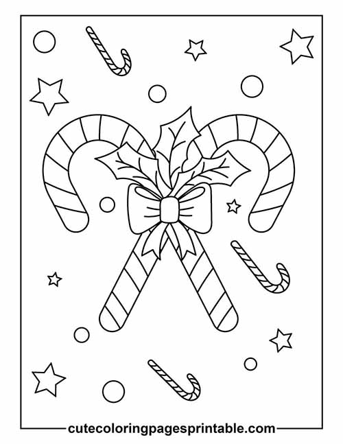 Coloring Page Of Christmas Candy Canes