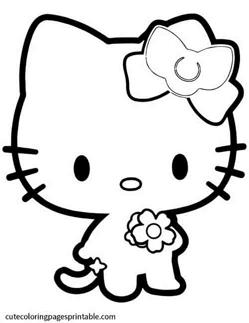 Hello Kitty With Bow Supercute Adventures Coloring Page