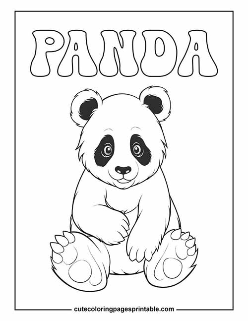 Coloring Page Of Panda Standing