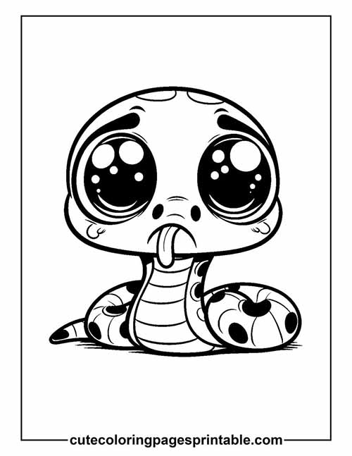 Snake Sitting Coloring Page