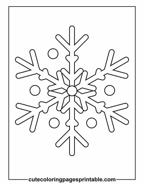 Snowflake With Icy Frost Coloring Page