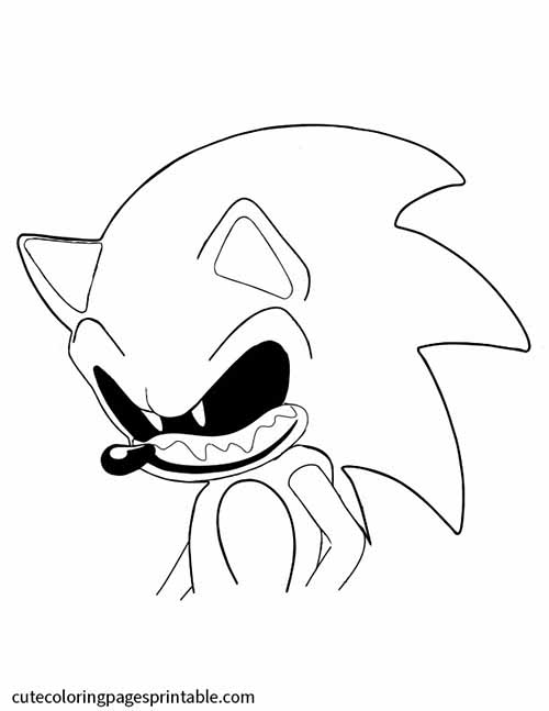 Sonic Exe Laughing Sonic The Hedgehog Coloring Page