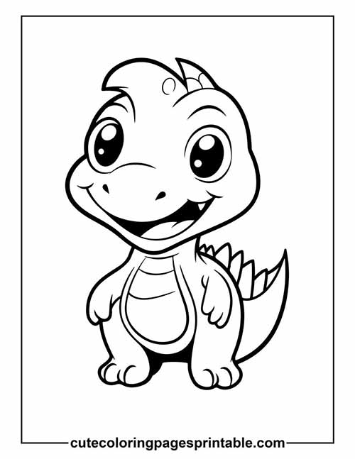 Dinosaur Smiling Coloring Page