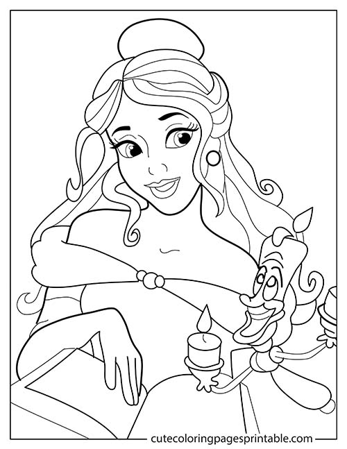 Disney Princess Reading A Book Coloring Page
