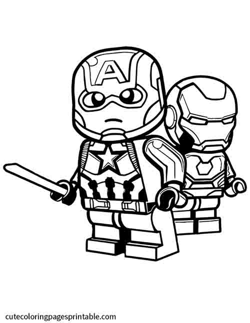 Lego Marvel Posing Marvel Coloring Page