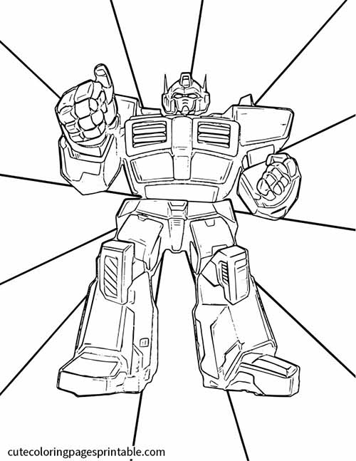 Transformers Coloring Page Of Optimus Prime