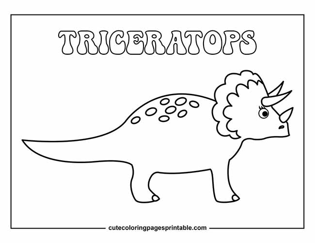 Coloring Page Of Triceratops Standing