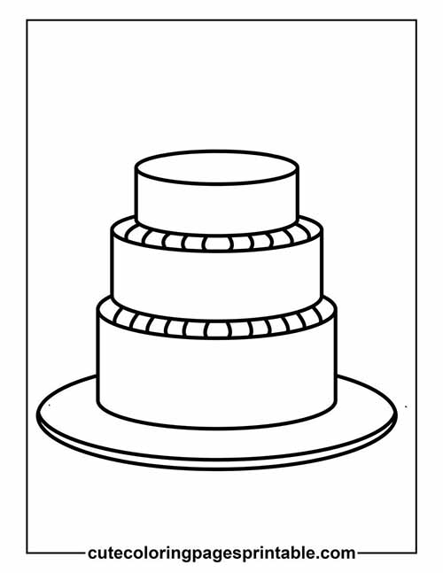 Cake With Layers Coloring Page