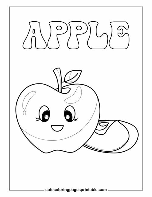 Coloring Page Of Fruit Smiling