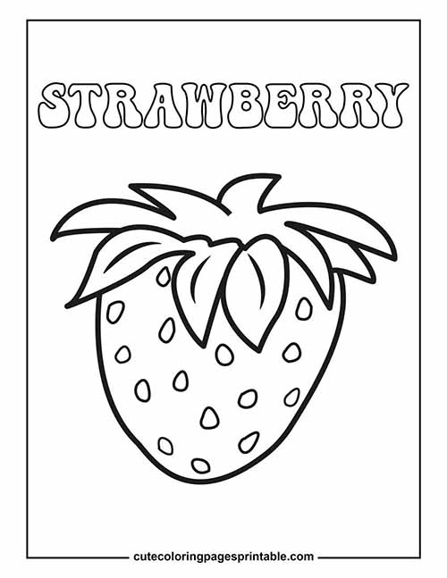 Strawberry Love Coloring Page