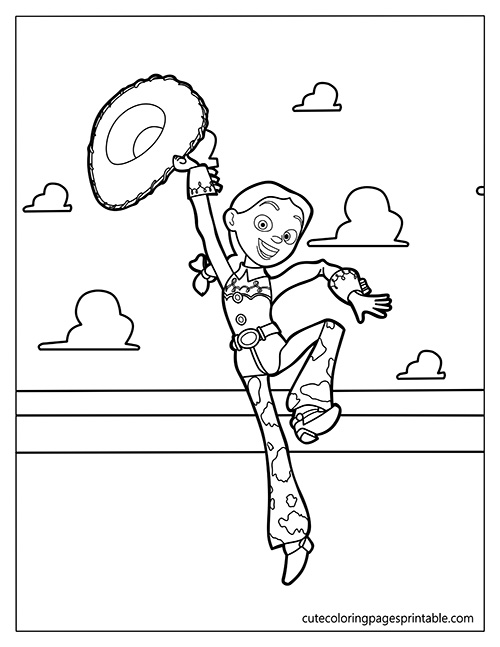 Coloring Page Of Toy Story Lasso Spinning
