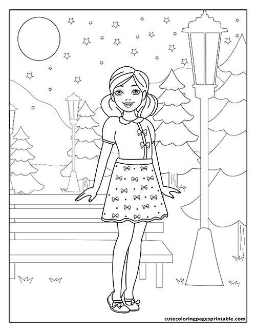 Barbie Coloring Page Of Chelsea Smiling