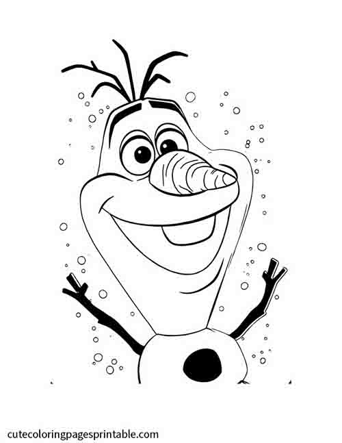 Coloring Page Of Frozen Character Smiling