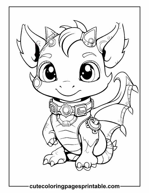 Dragon With Wings Coloring Page