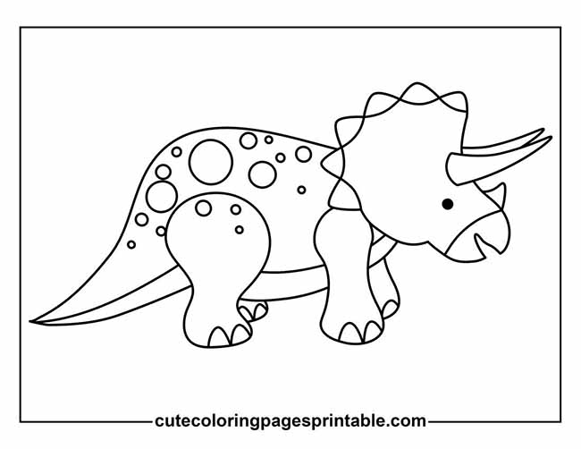 Coloring Page Of Dino With Horns