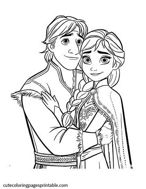 Coloring Page Of Frozen Braided Hair
