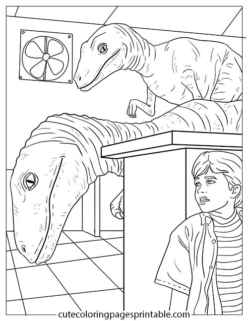 Coloring Page Of Jurassic Park Dinosaurs