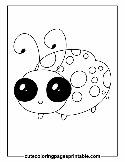 Coloring Page Of Ladybug Smiling