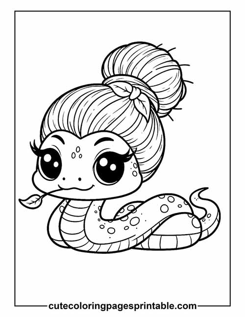 Coloring Page Of Snake Illustration