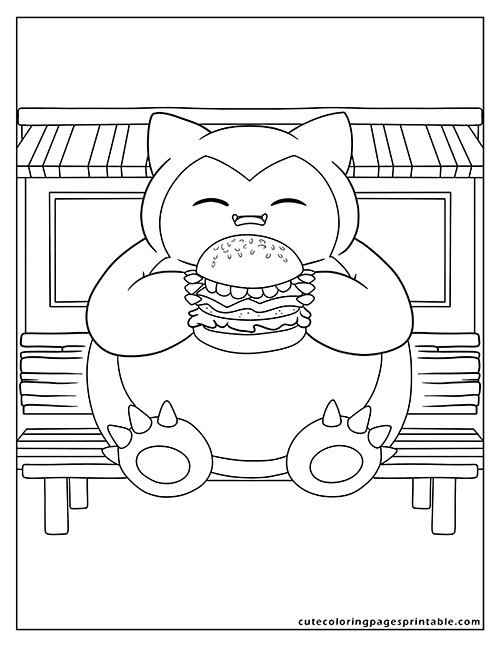 Pokemon Card Coloring Page Of Snorlax Sitting