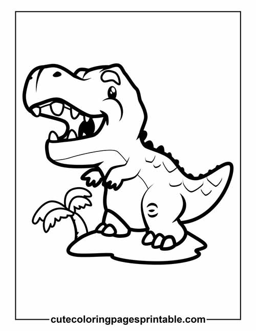Coloring Page Of T Rex With Open Jaw