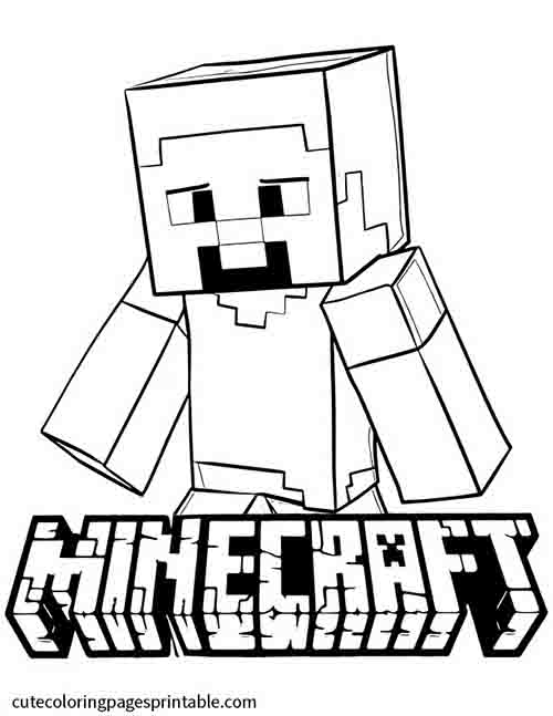 Minecraft Character Standing Coloring Page