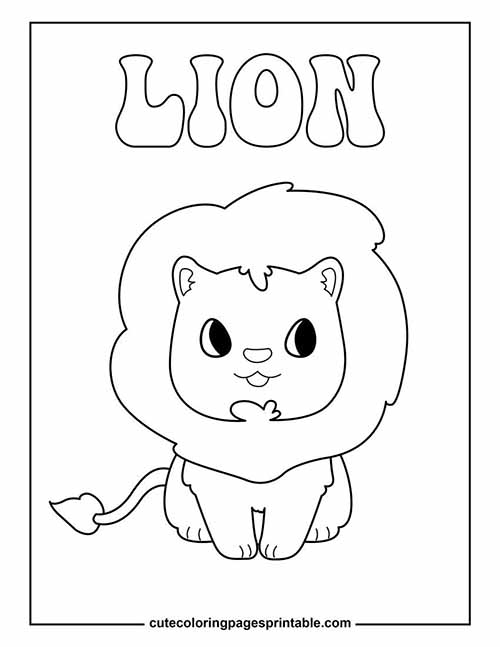 Lion Sitting Coloring Page