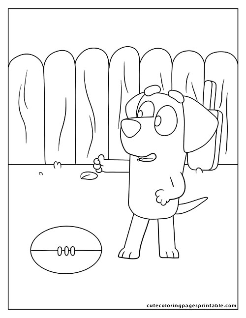 Bluey Coloring Page Of Lucky Wagging Tail