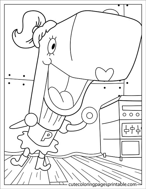 Pearl Holding A Donut Spongebob Squarepants Coloring Page