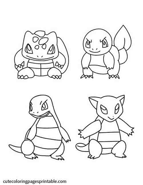 Coloring Page Of Pokemon Smiling With Tails Wagging