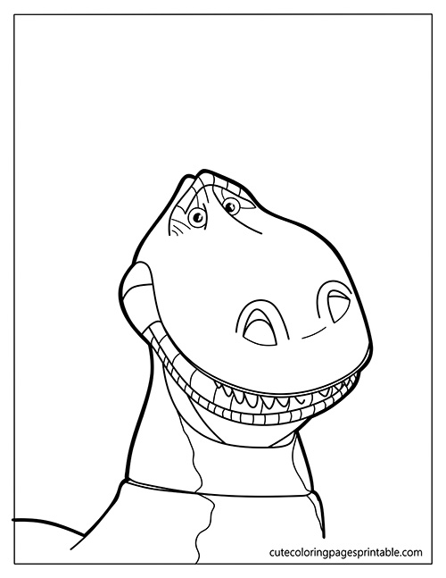 Toy Story Coloring Page Of Rex Smiling