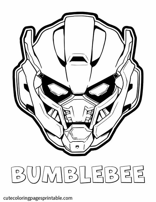 Bumblebee Standing Transformers Coloring Page