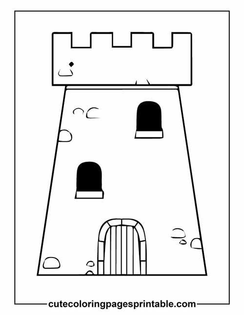 Castle Standing Coloring Page