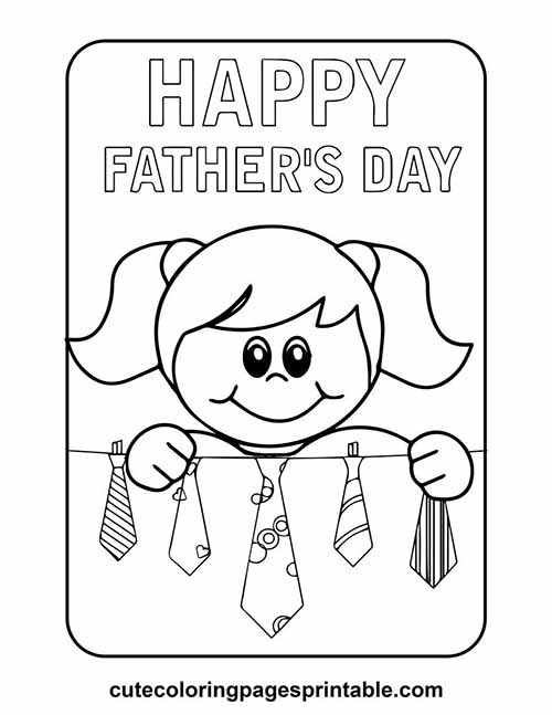 Fathers Day Smiling Coloring Page