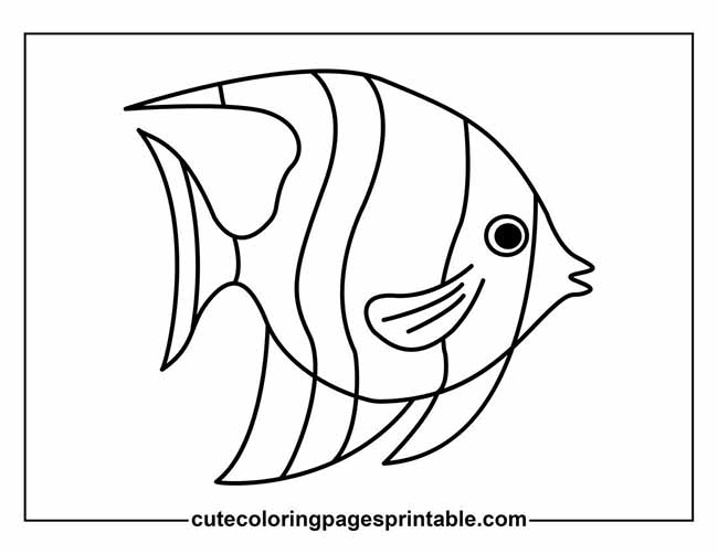 Fish Swimming Coloring Page