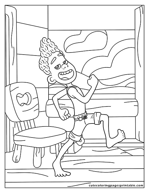 Alberto Running With A Smile Luca Coloring Page