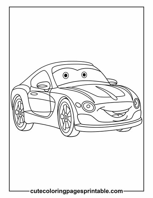 Car With White Space Coloring Page