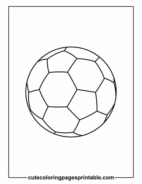 Coloring Page Of Soccer Ball With Black And White Spaces