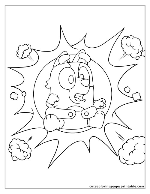 Socks With Clouds Bluey Coloring Page
