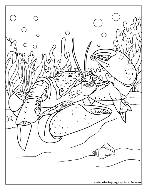 Tamatoa Clutching Starfish Moana Coloring Page