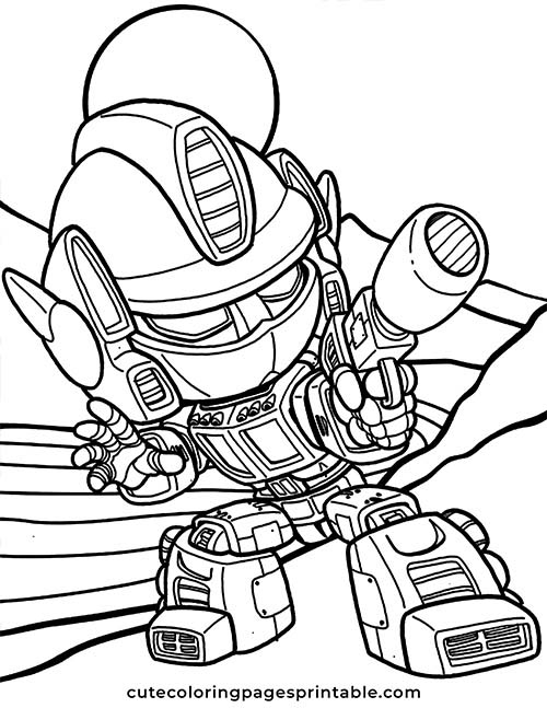 Transformers With Rockets Launching Coloring Page