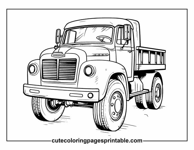 Truck Waiting With Open Bed Coloring Page